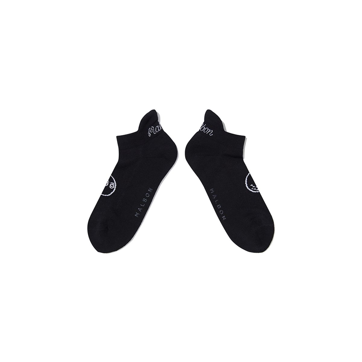 말본 골프(MALBON GOLF) 버킷 포인트 로고 자카드 앵클삭스 BLACK