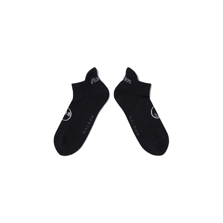 버킷 포인트 로고 자카드 앵클삭스 BLACK