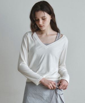 뮤즈 레이어드 브이넥 세트_IVORY(W26SET01)