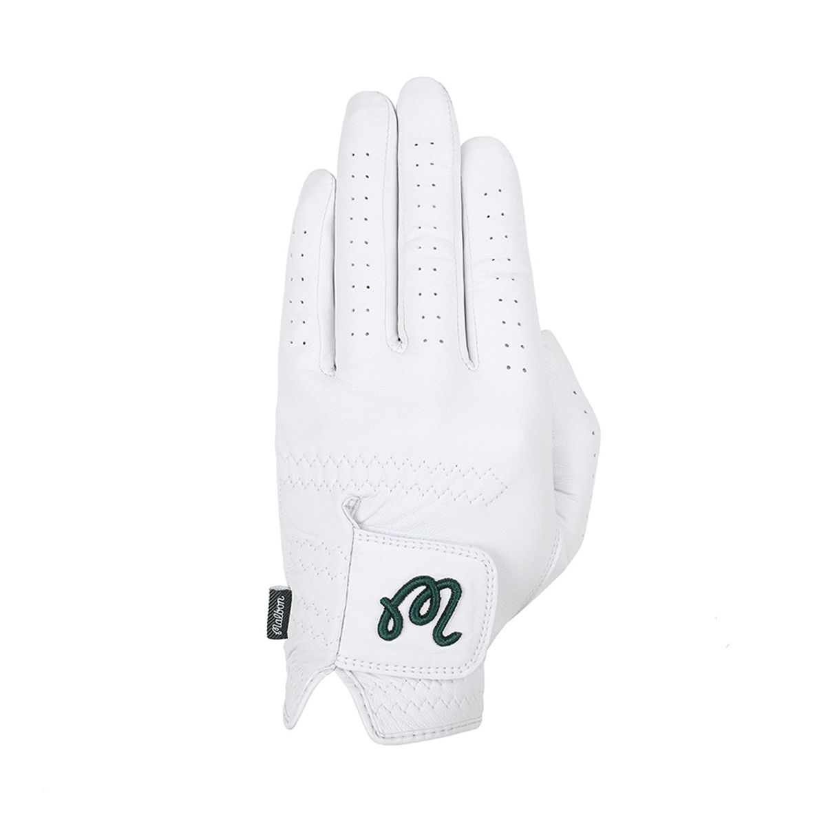 말본 골프(MALBON GOLF) 공용 M 자수 로고 왼손 장갑 WHITE