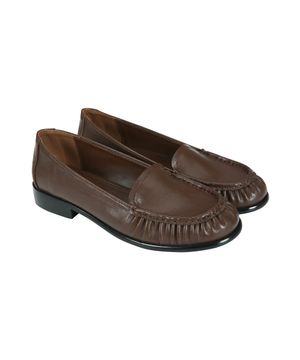 A SHIRRING LOAFER_BROWN
