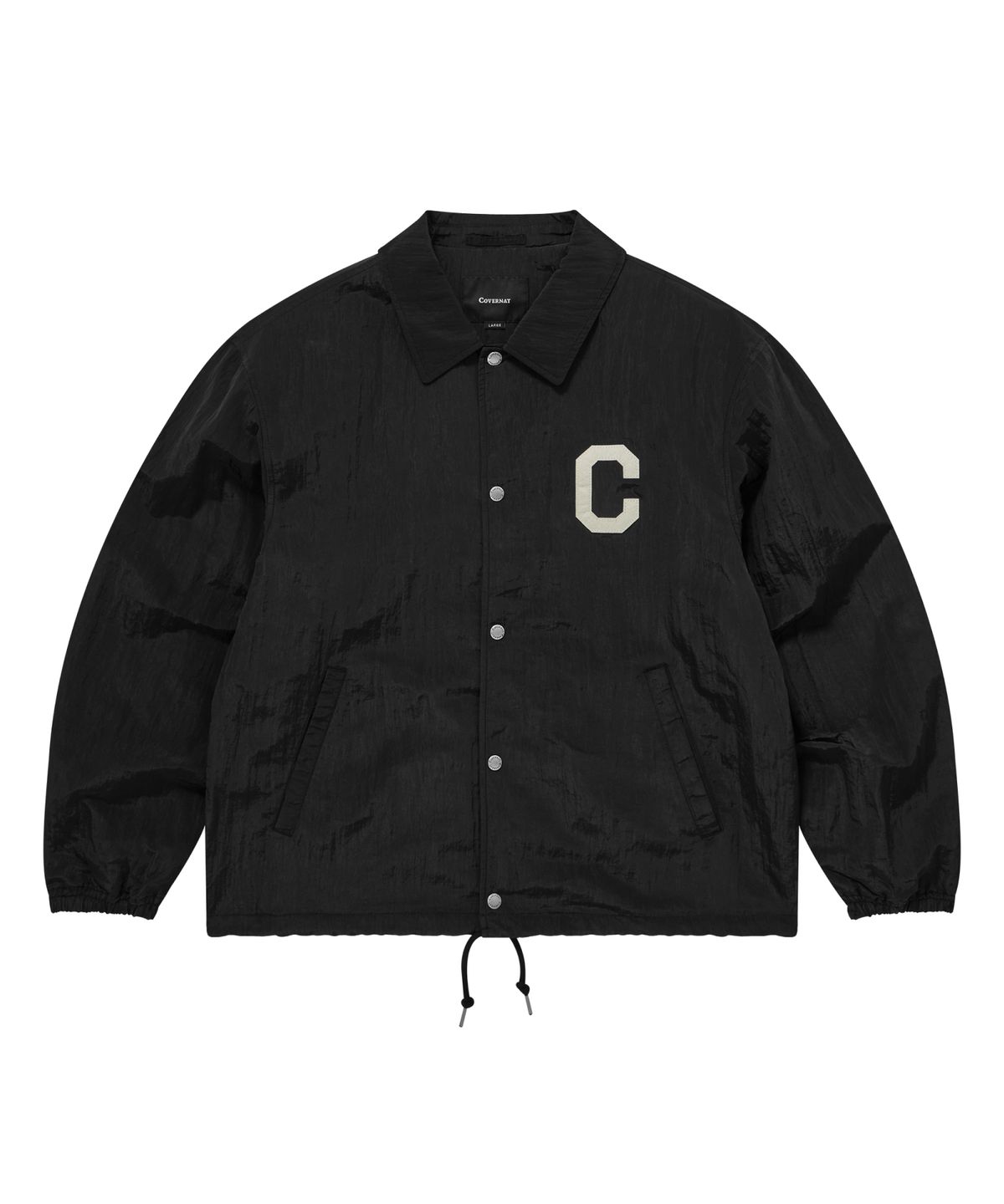 커버낫(COVERNAT) C 로고 코치 자켓 블랙