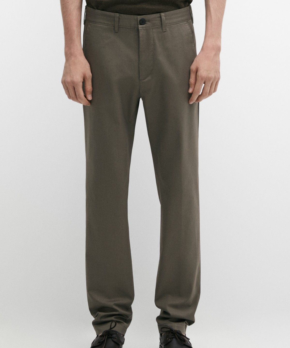 마시모두띠(MASSIMO DUTTI) 코튼 블렌드 슬림핏 팬츠