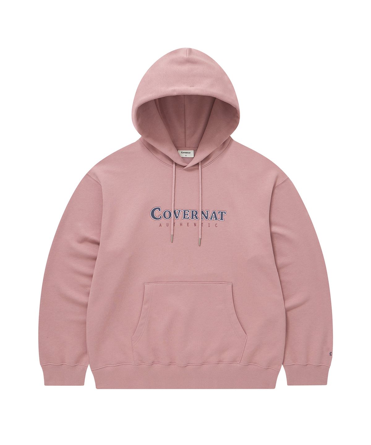 커버낫(COVERNAT) 센터 로고 후디 더스티 핑크