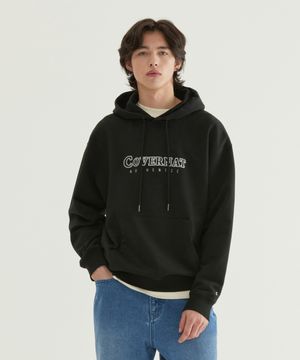 센터 로고 후디 블랙