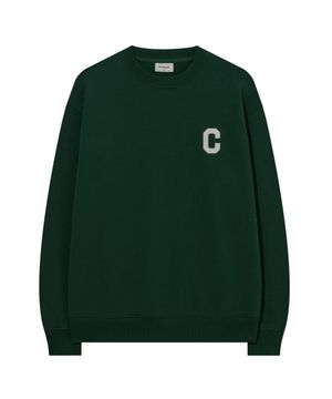 C 로고 맨투맨 그린