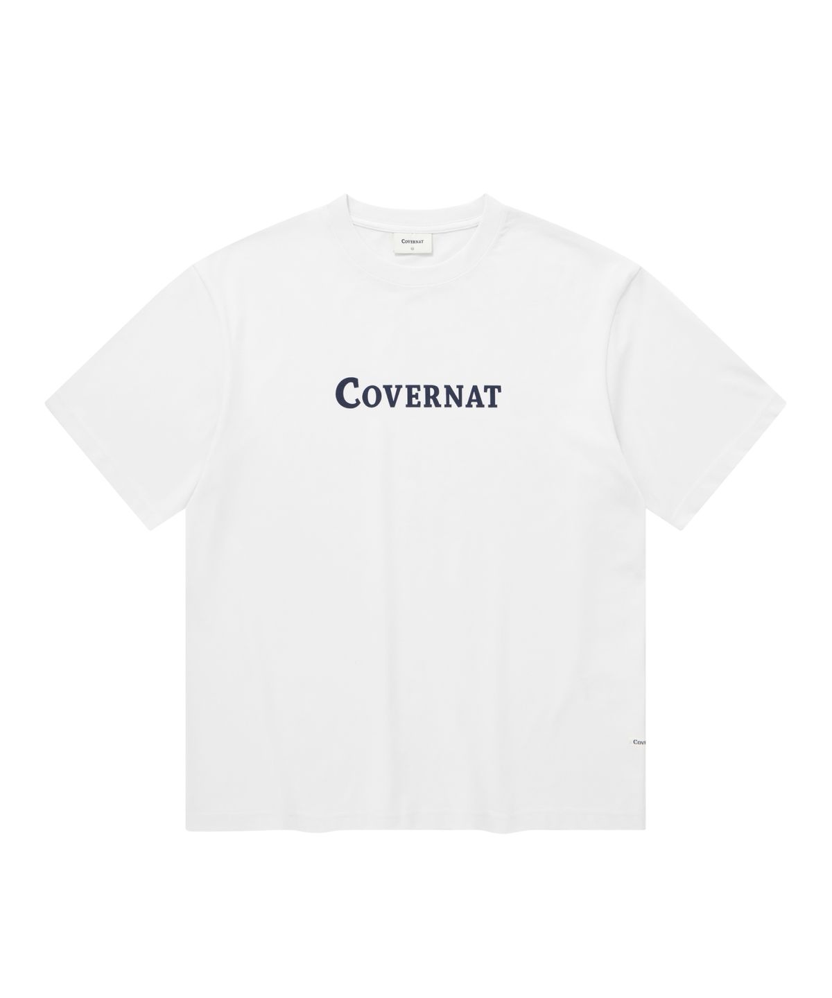 커버낫(COVERNAT) 센터 로고 티셔츠 화이트