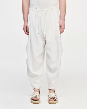 송지오옴므 니 폴드 벌룬 팬츠 화이트 SI2PT212WH