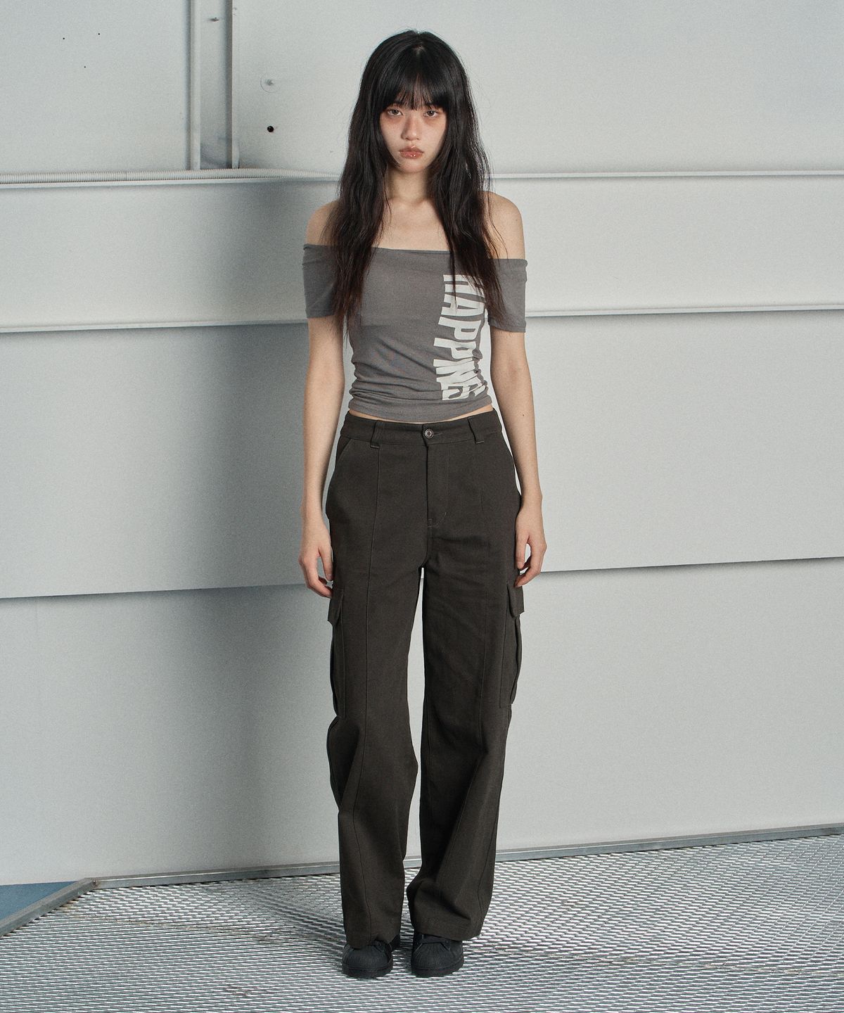 스웨이글로우(SWAYGLOW) 솔리드 카고 팬츠 Dark Gray