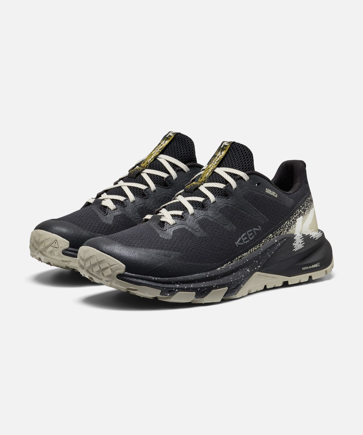 킨(KEEN) 타기 APEX 방수 블랙 남성 등산화 BLACK/GOLDEN CYPRESS