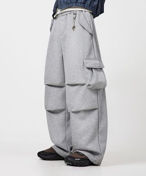 M65 파라슈트 커브드 팬츠_스웻 멜란지