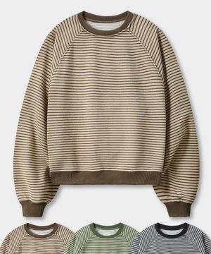 래글런 스트라이프 맨투맨_3COLOR