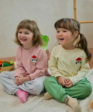 골지 배색 포인트 실내복 크림 RO6ACLO01CR