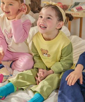 뱀부 배색 포인트 실내복 라이트그린 RO6ACLO03E1