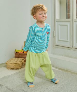 코튼 스트라이프 실내복 블루 RO6ACLO07B2