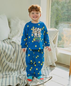 뱀부 올오버 벌룬 실내복 다크블루 RO6ACLO08B3