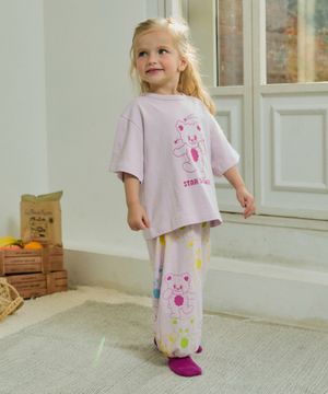 면모달 반팔 포인트 실내복 라이트퍼플 RO6ACLO10U1