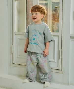 면모달 반팔 포인트 실내복 멜란지그레이 RO6ACLO10G1