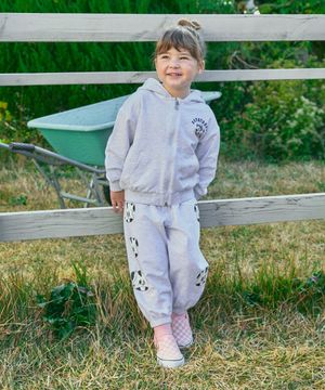 쭈리 포인트 후드 셋업 멜란지그레이 RO6ACSE03G1