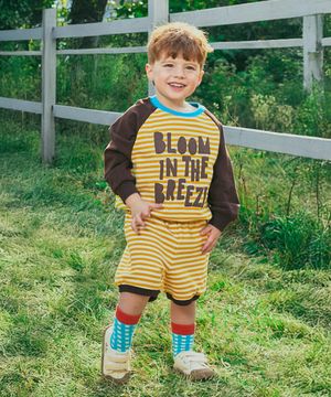 미니쭈리 스트라이프 반바지 셋업 브라운 RO6ACSE08W2