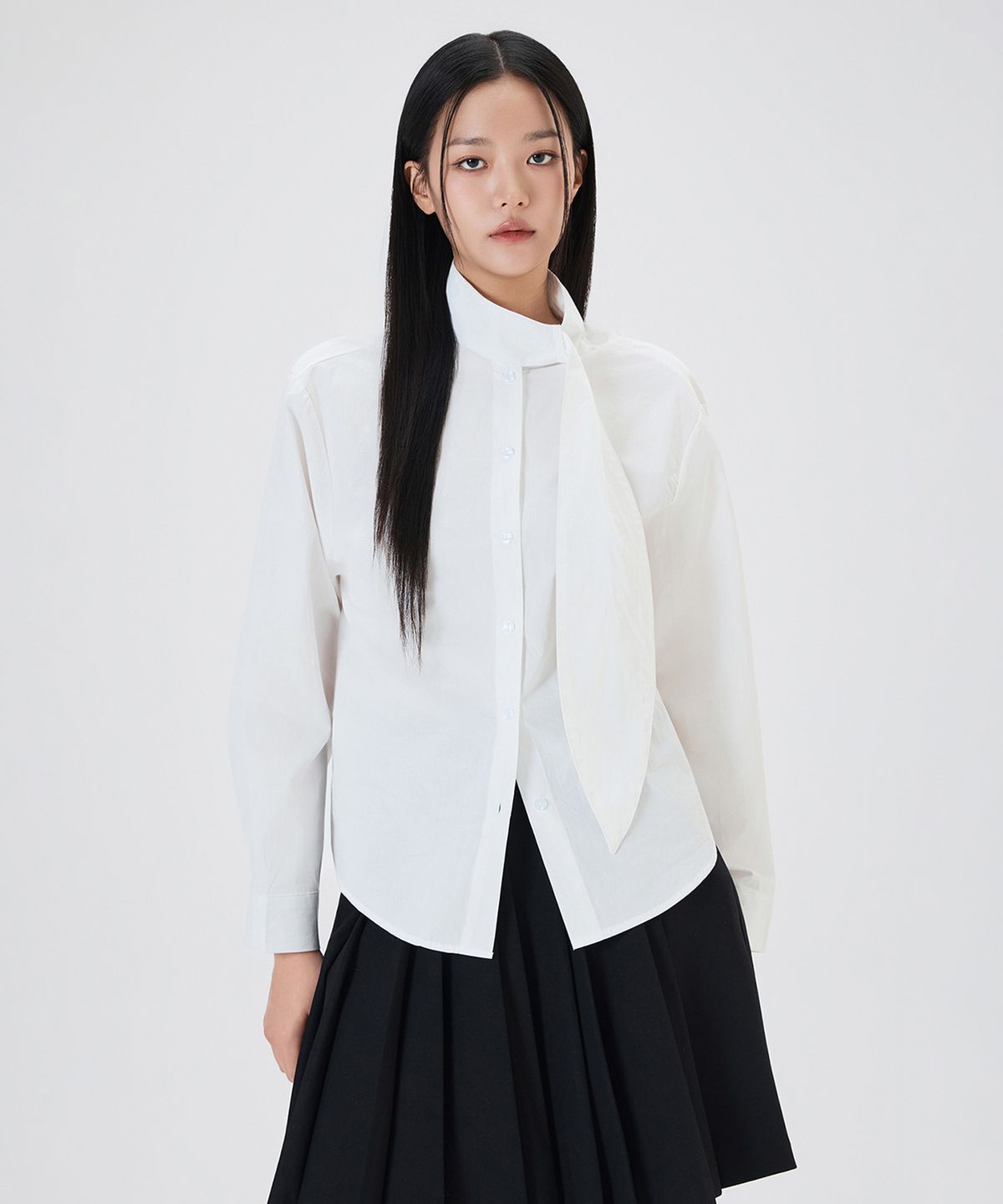 미쏘(MIXXO) 오버핏 타이 셔츠_MIWYWG30SS