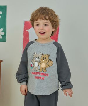 엔자임 래글런 티셔츠 멜란지그레이 RO6ACTS09G1