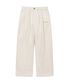핀턱 와이드 코튼 팬츠 IVORY