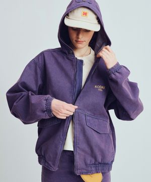 RGB 데님 후드 자켓 PURPLE