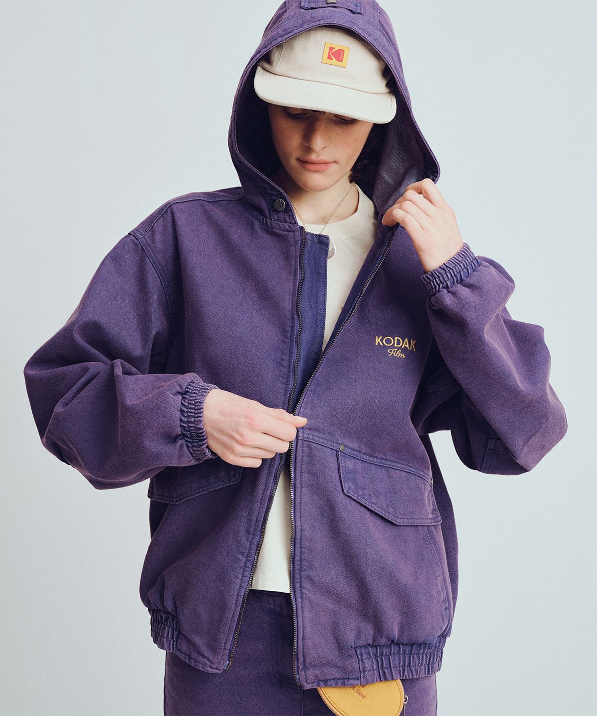 코닥(KODAK) RGB 데님 후드 자켓 PURPLE