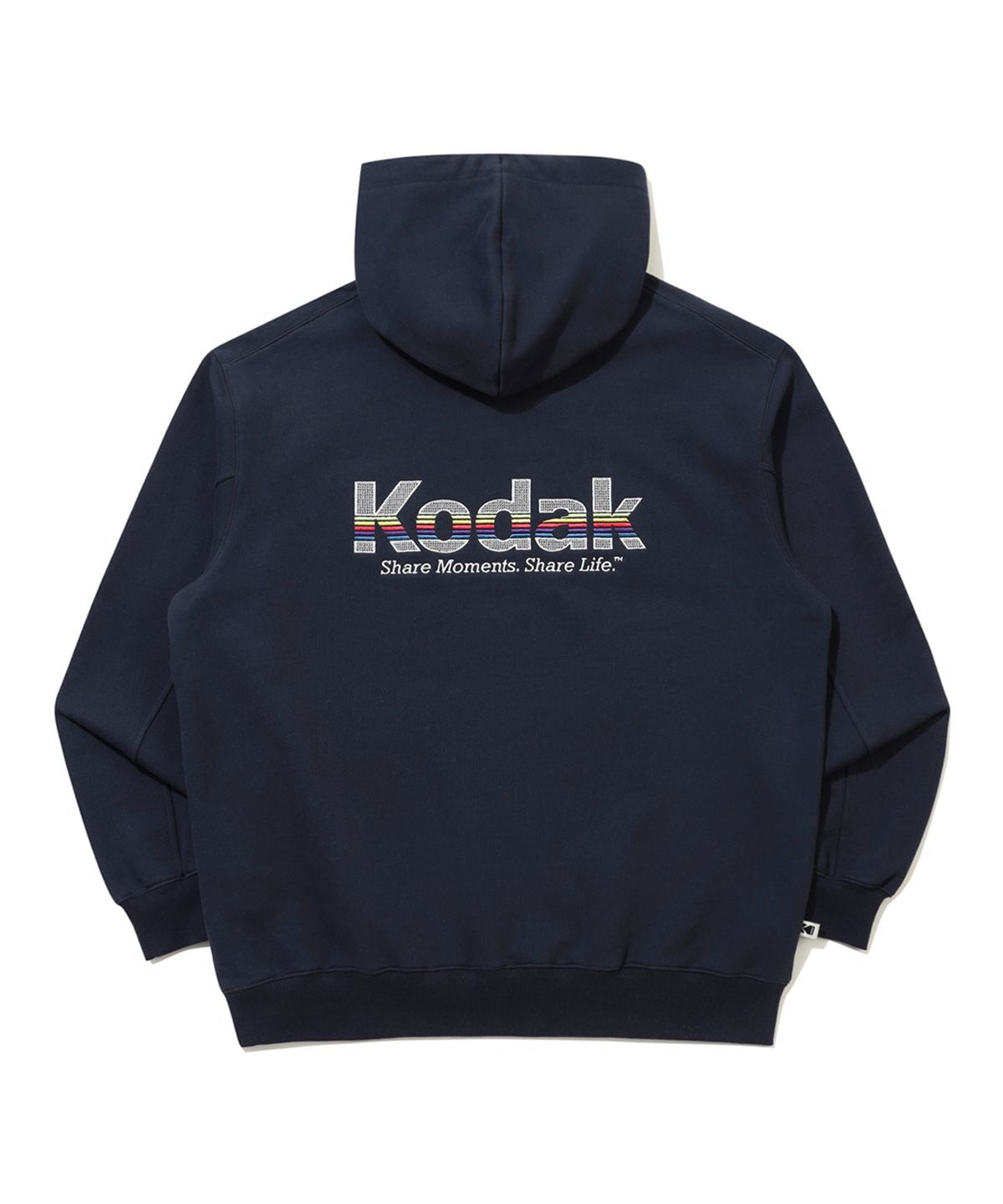 코닥(KODAK) 레인보우 후드 티셔츠 NAVY