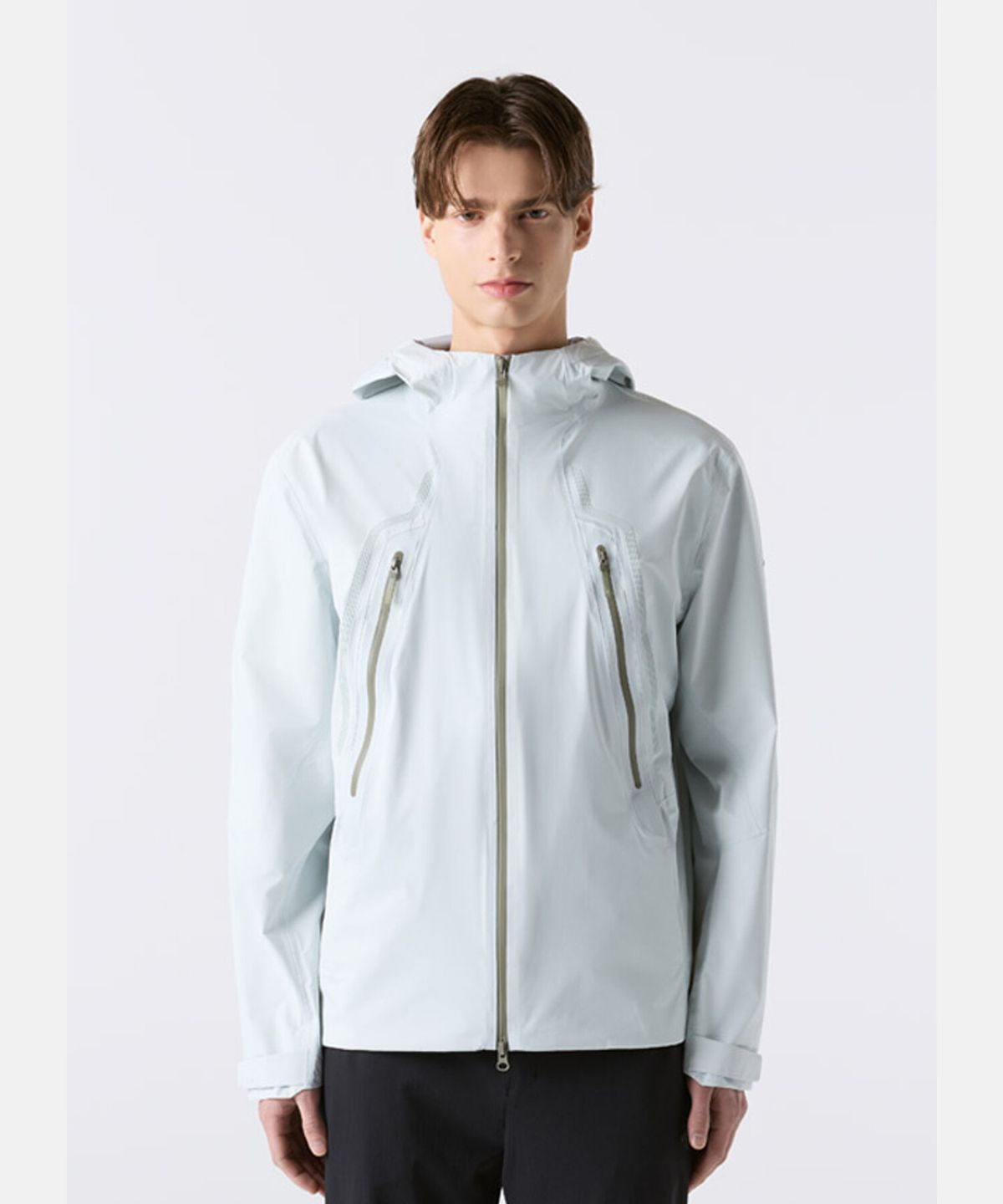 데상트(DESCENTE) 듀얼리스 3LAYER 쉘 자켓 라이트 그레이 SR121DJK13