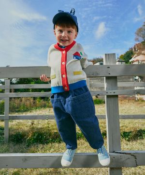 데님 포켓 배기 팬츠 진청 RO6ACPA03D3