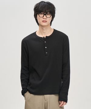 헨리넥 골지 롱슬리브 (BLACK)