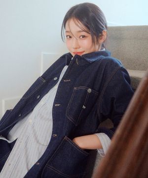 [91-J] 데님 로코 자켓 인디고 로우