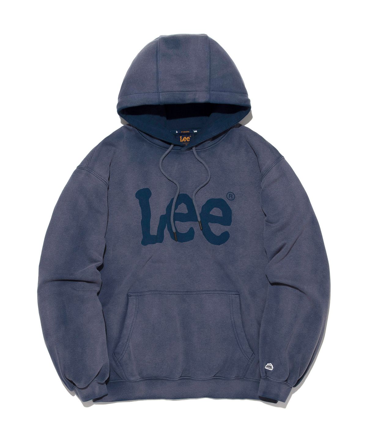 리(LEE) 빅 트위치 스프레이 로고 후드 블루