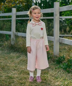 우븐 자카드 7부 팬츠 핑크 RO6ACPA15P2