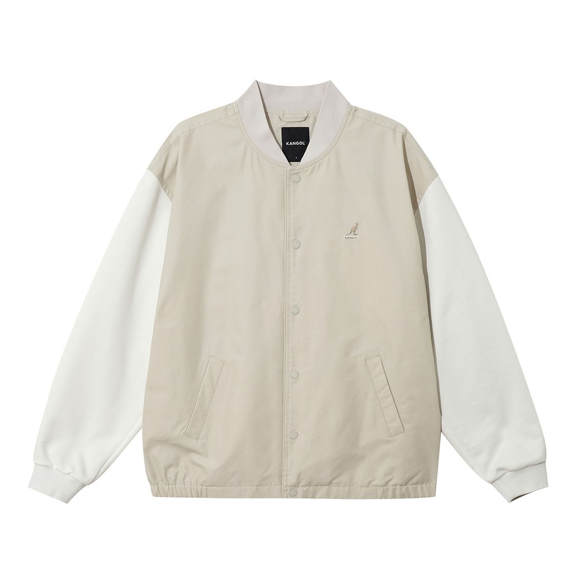 캉골(KANGOL) 에센셜 바시티 자켓 8561 라이트베이지