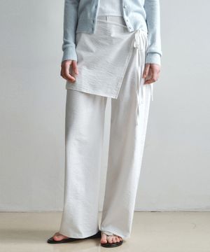 스트라이프 랩 스커트 팬츠_IVORY(W26PT08)