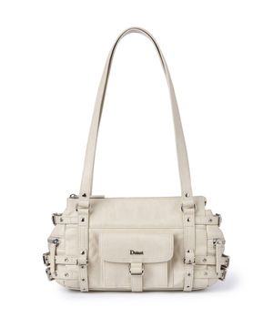 BELTED POCKET MINI SHOULDER BAG IN BEIGE