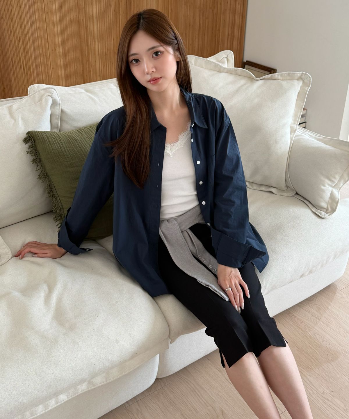 커스텀어클락 우먼(COSTUMEOCLOCK WOMAN) 포멀 카프리 팬츠 2 COLOR COWPT008