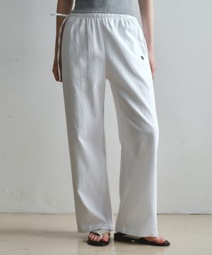 사이드 스트링 린넨 와이드 팬츠_WHITE(W26PT01)