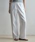 사이드 스트링 린넨 와이드 팬츠_WHITE(W26PT01)