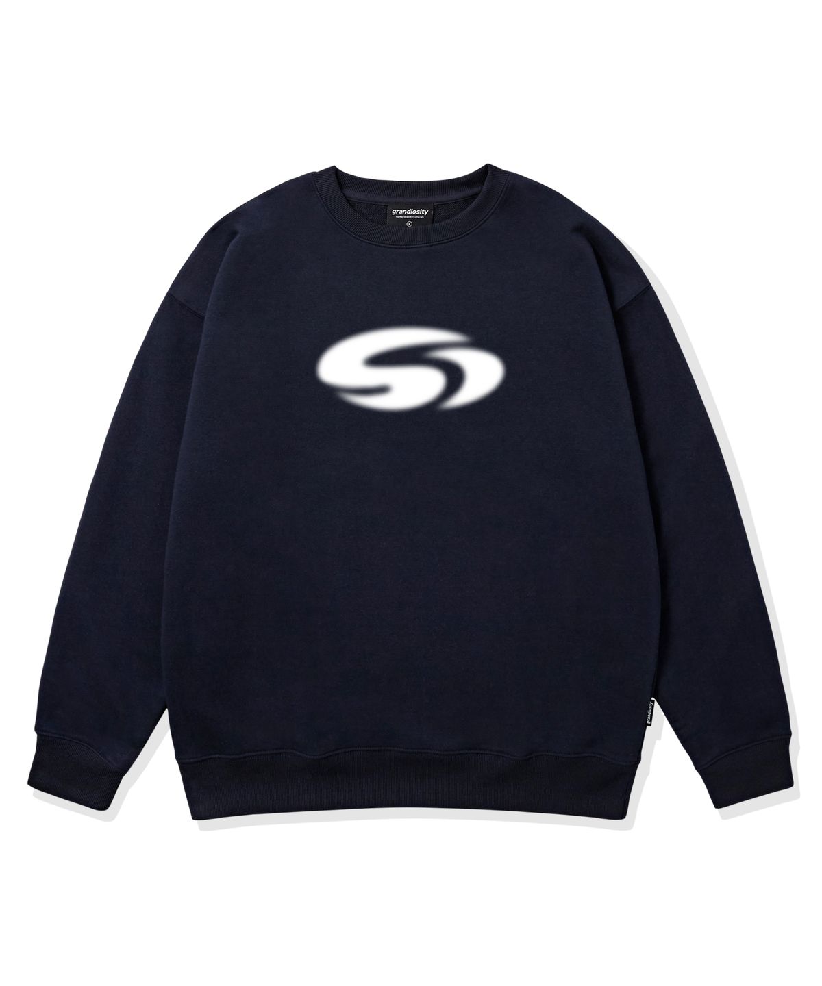 그랜디오시티(GRANDIOSITY) G-SWIRL LOGO 오버핏 맨투맨 (네이비)