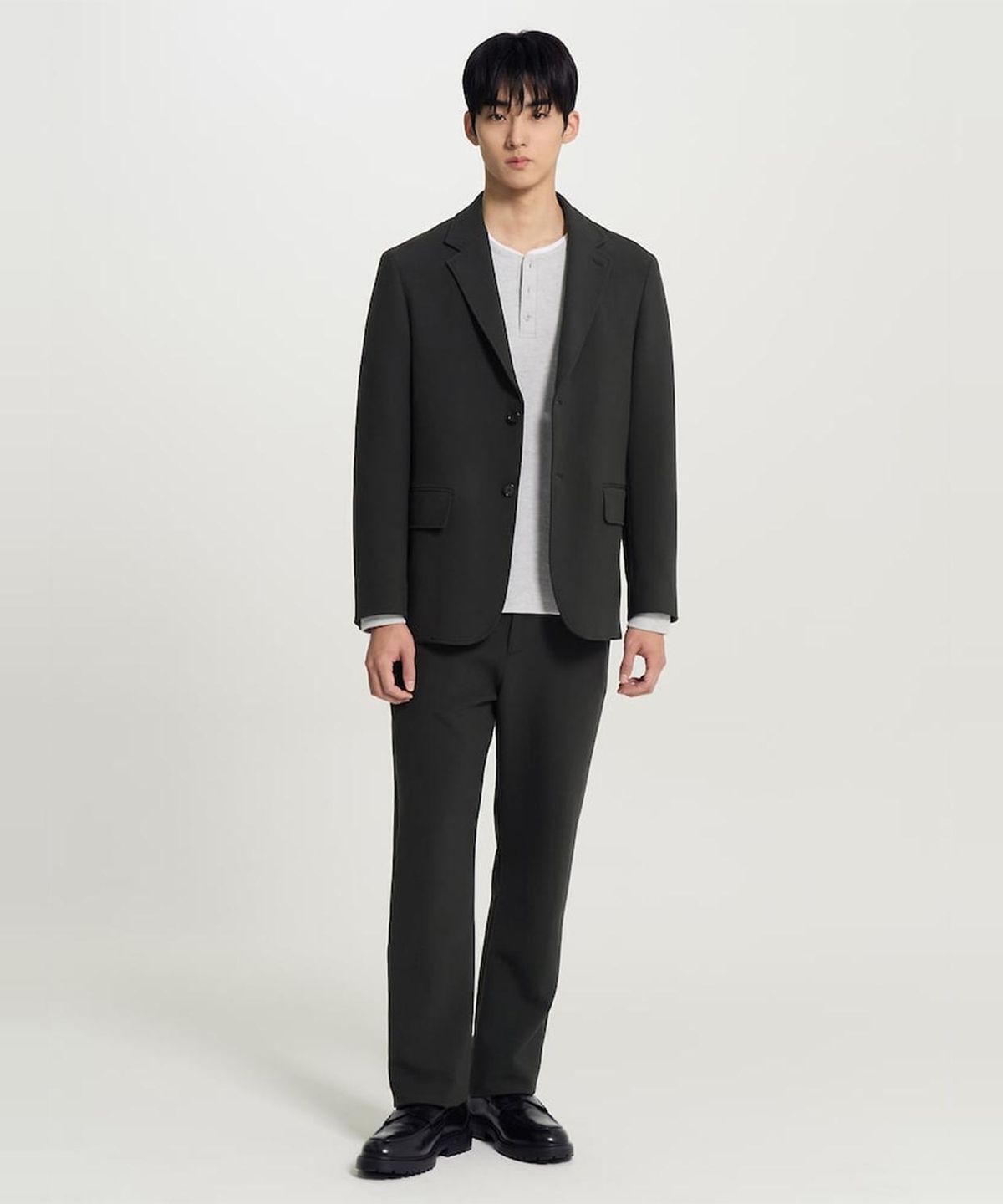 빈폴 멘(BEANPOLE MEN) 소프트 셋업 컴포트핏 슬랙스  애쉬