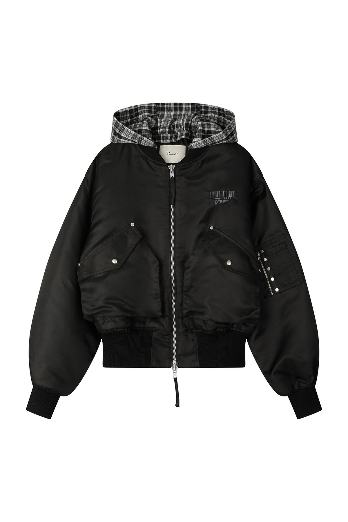 다이닛(DEINET) STUD CHECK POINT MA1 JUMPER IN BLACK