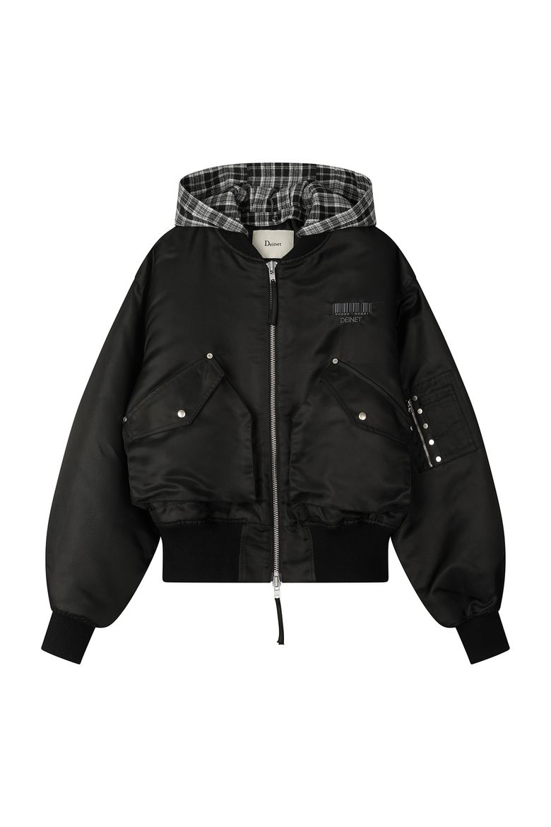 STUD CHECK POINT MA1 JUMPER IN BLACK