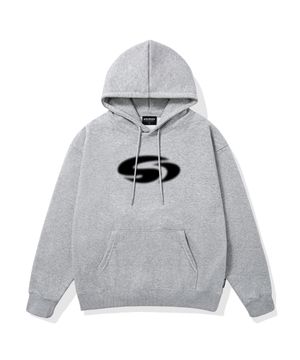 G-SWIRL LOGO 오버핏 후드티 (그레이)