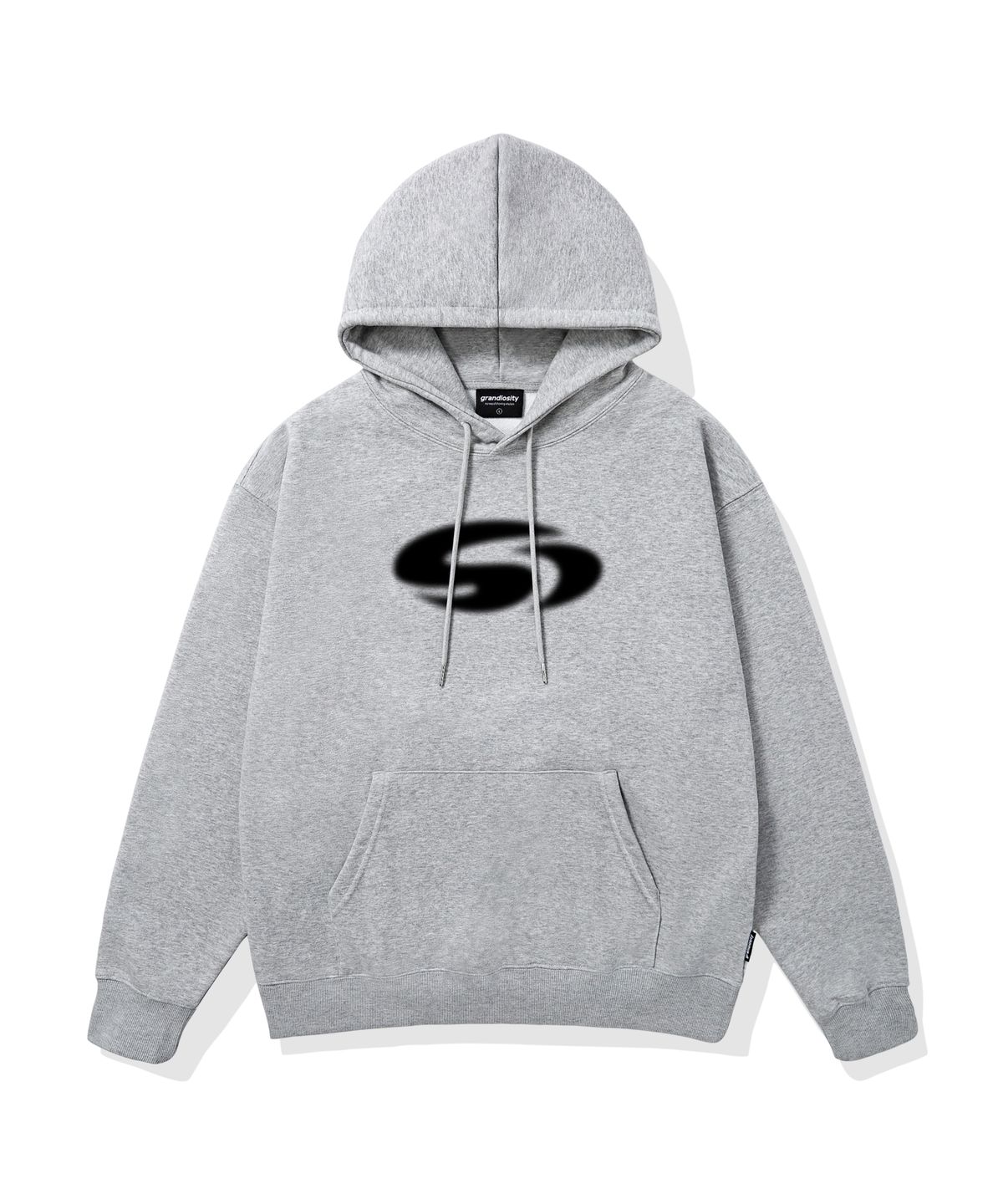 그랜디오시티(GRANDIOSITY) G-SWIRL LOGO 오버핏 후드티 (그레이)