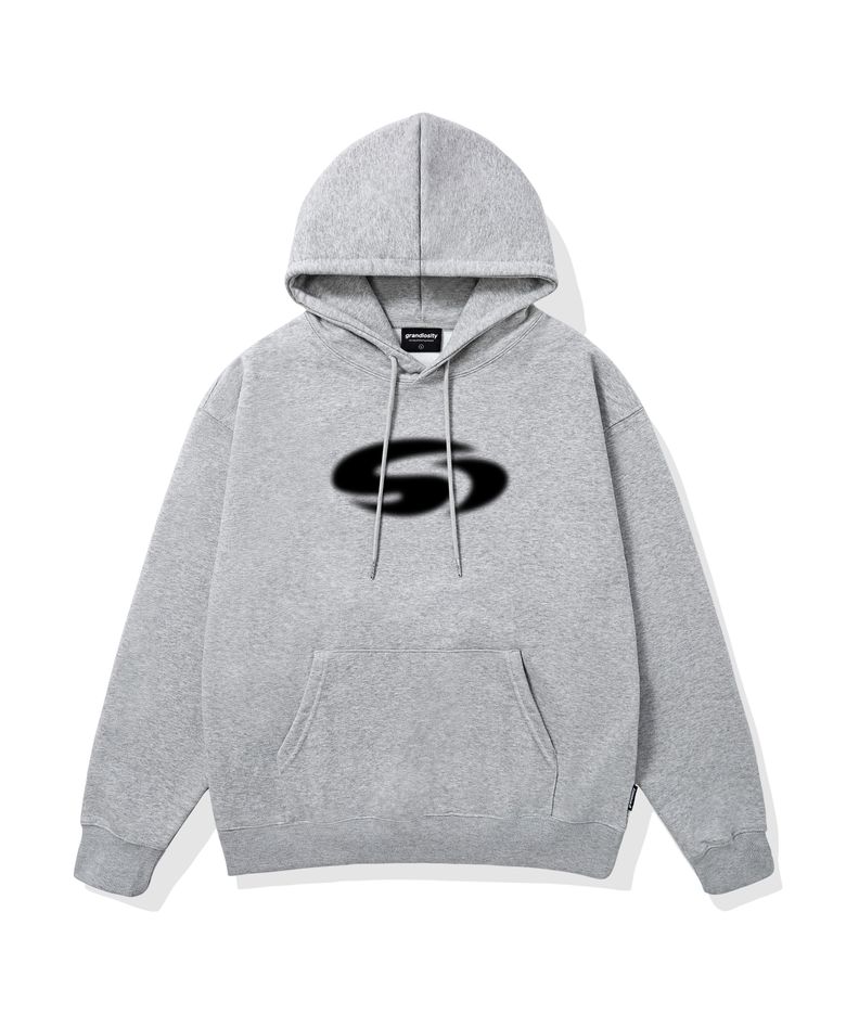 G-SWIRL LOGO 오버핏 후드티 (그레이)