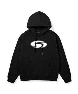 G-SWIRL LOGO 오버핏 후드티 (블랙)